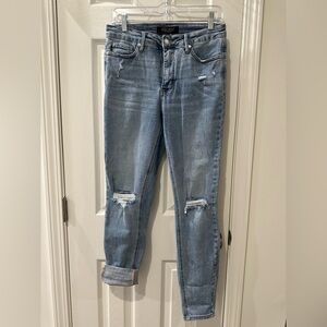 Judy Blue Light Blue Distressed Skinny, Tummy Control Jeans